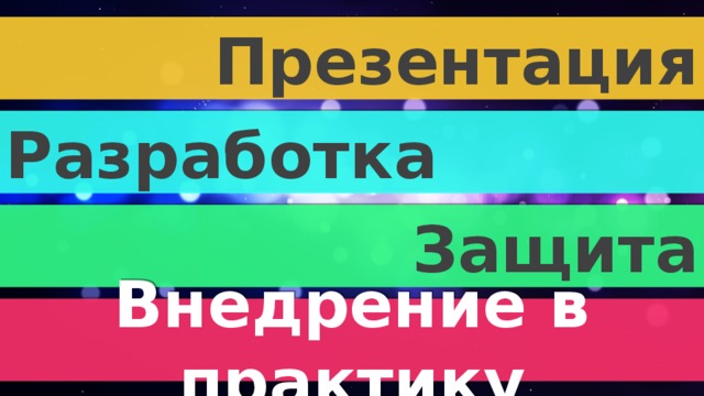 Презентация Разработка Защита Внедрение в практику