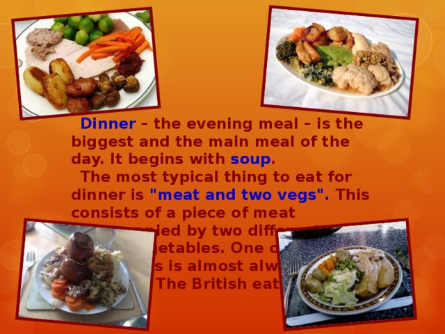 What Is The Evening Meal Called In England