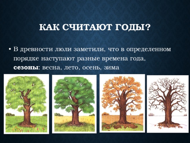 КАК СЧИТАЮТ ГОДЫ?