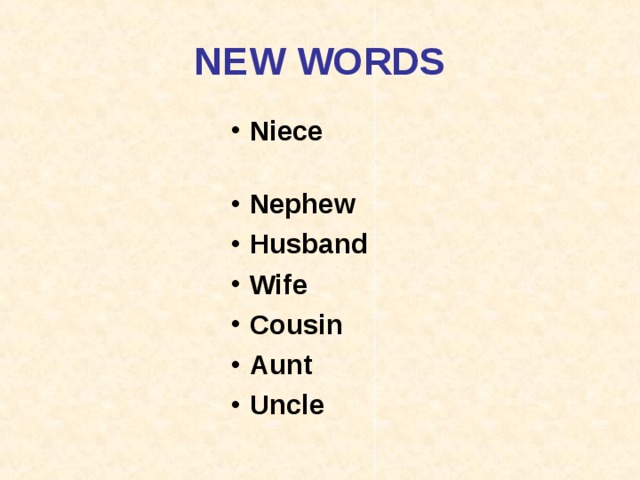 NEW WORDS