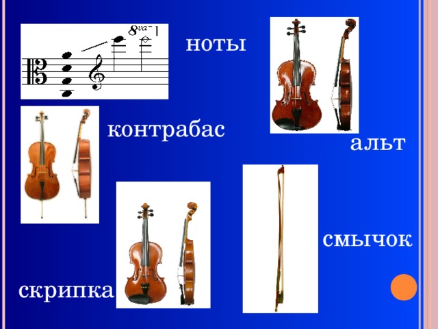 ноты контрабас альт смычок скрипка