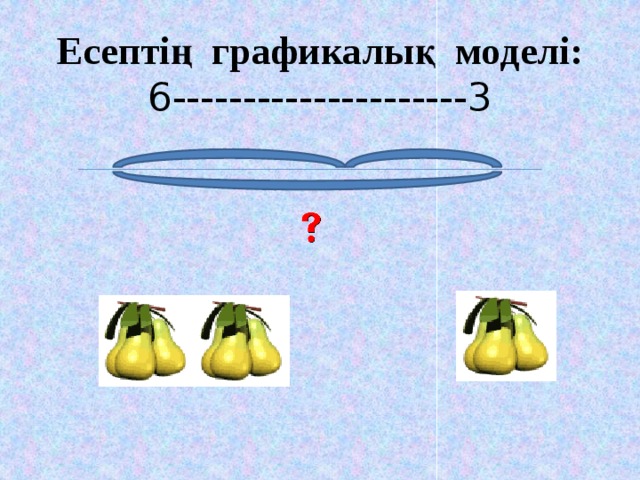 Есептің графикалық моделі:  6---------------------3