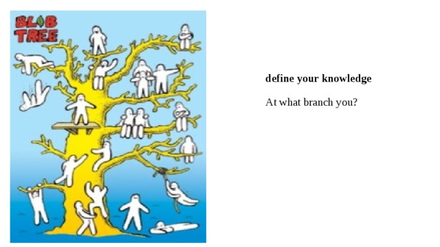 define your knowledge   At what branch you?