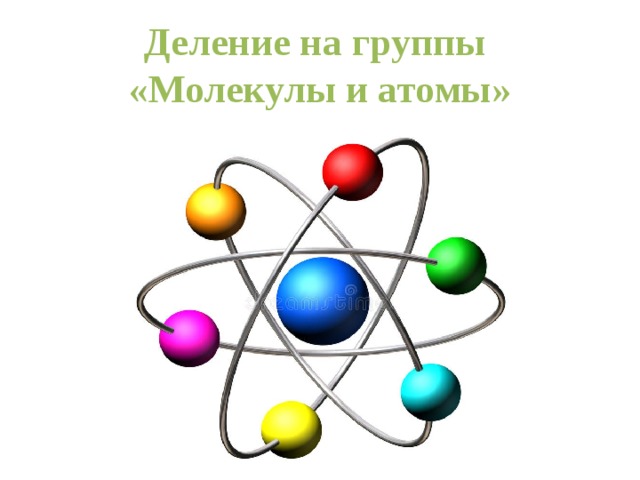 Деление на группы «Молекулы и атомы»
