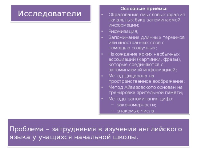 Метод айвазовского для запоминания. Запоминание длинных терминов. Методы запоминания английских слов. Метод тренировки зрительной памяти (метод Айвазовского).