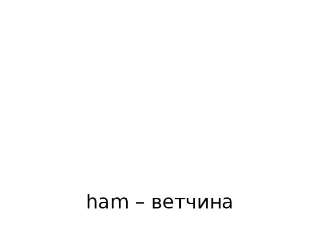 ham – ветчина