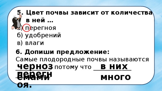 Цвет почвы