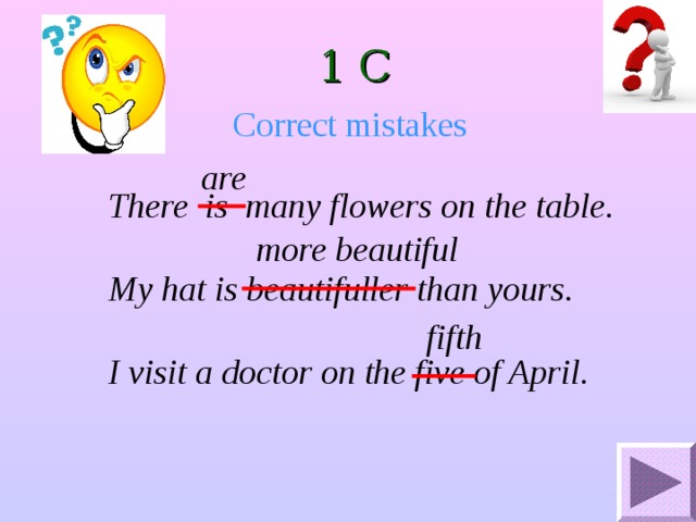 1 correct mistakes