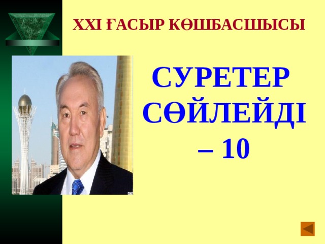 XXI ҒАСЫР КӨШБАСШЫСЫ СУРЕТЕР СӨЙЛЕЙДІ– 10