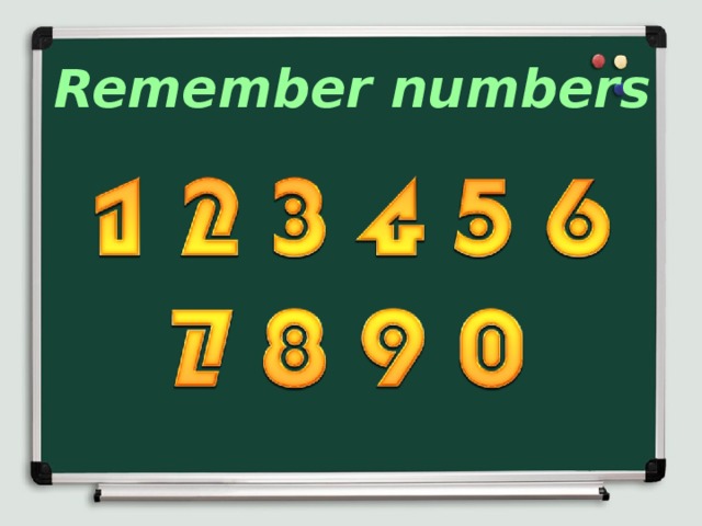 Remember numbers