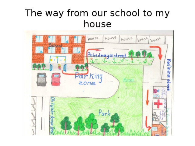 The way from our school to my house