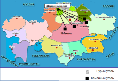 Карагандинский угольный бассейн карта