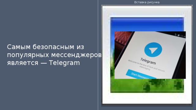 Вставка рисунка Самым безопасным из популярных мессенджеров, является — Telegram