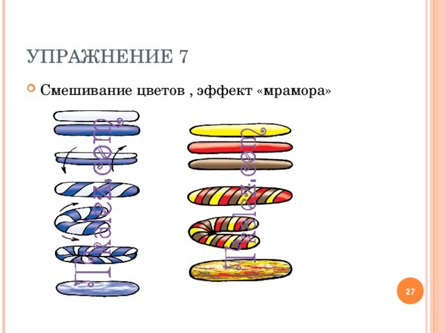 УПРАЖНЕНИЕ 7 Смешивание цветов , эффект «мрамора»