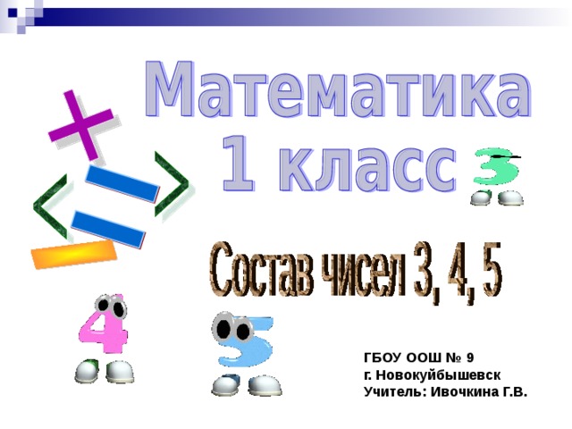 ГБОУ ООШ № 9 г. Новокуйбышевск Учитель: Ивочкина Г.В.