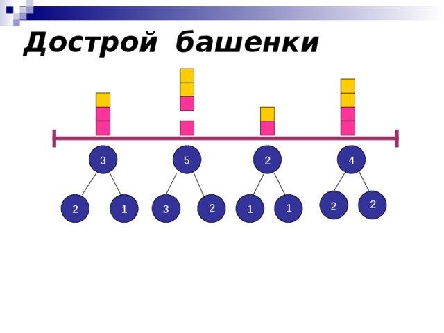 Дострой  башенки 2 5 3 4 2 1 2 1 3 2 2 1