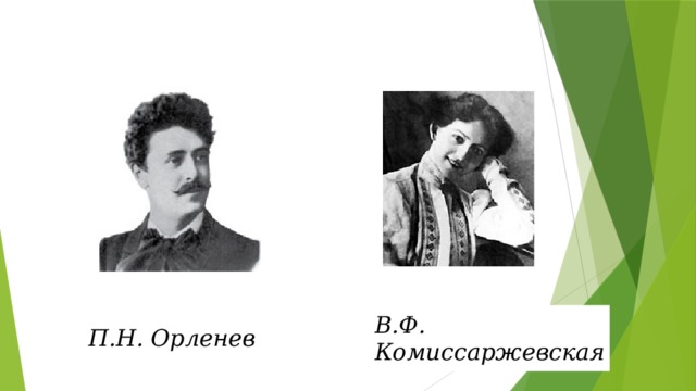 П.Н. Орленев В.Ф. Комиссаржевская