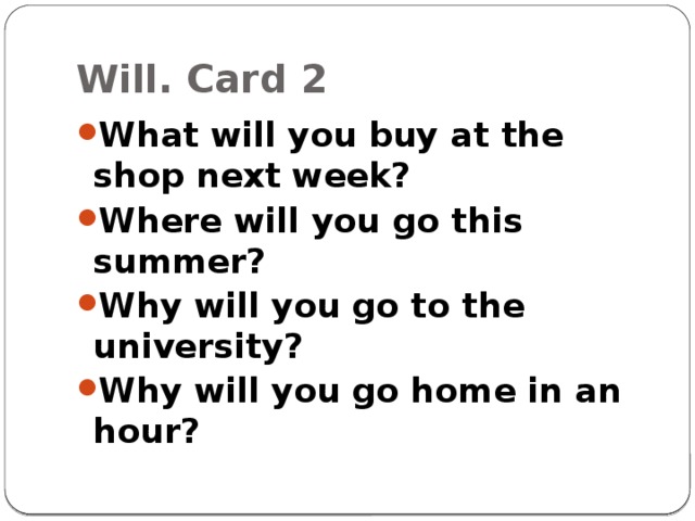 Will. Card 2