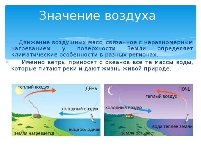 Значение воздуха для экономики 3 класс