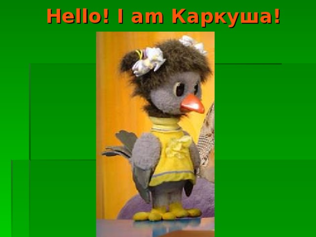 Hello! I am Каркуша!