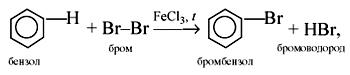 Бромоводород реакции замещения. Реакция бензола с бромом. Реакции бензол бром катализатор. Бензол плюс бром в присутствии железа. Бензол и бром (катализатор – бромид железа(III)).