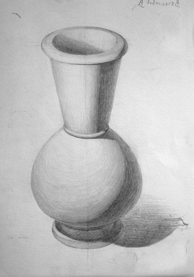 План - конспект урока на тему: «Рисунок гипсовой вазы с драпировкой.» -  изо, уроки