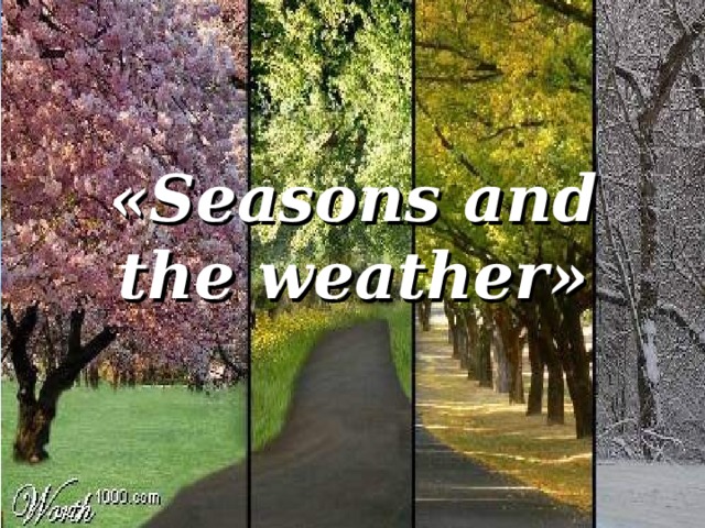 «Seasons and the weather» Presentation Title Here Logo