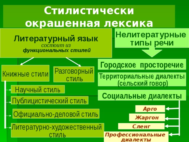 Стилистическое использование профессиональной и терминологической лексики в литературе проект