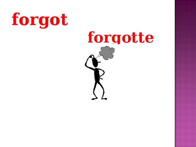 forgot  forgotten