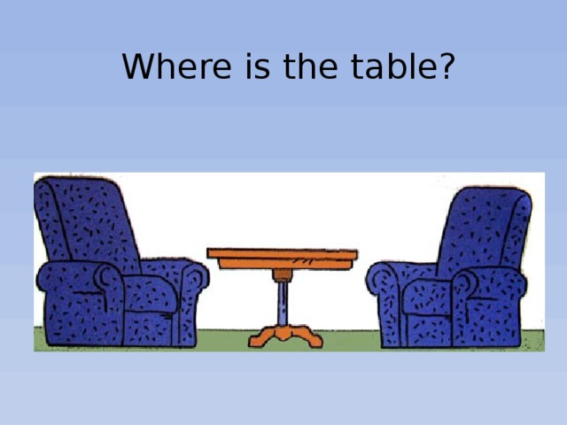 Where is the table?