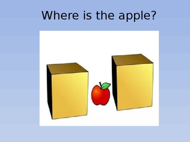 Where is the apple?