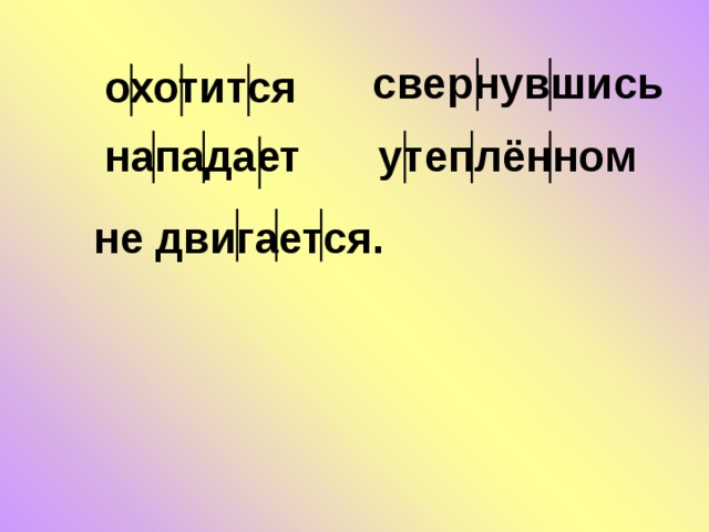 свернувшись охотится нападает утеплённом не двигается.