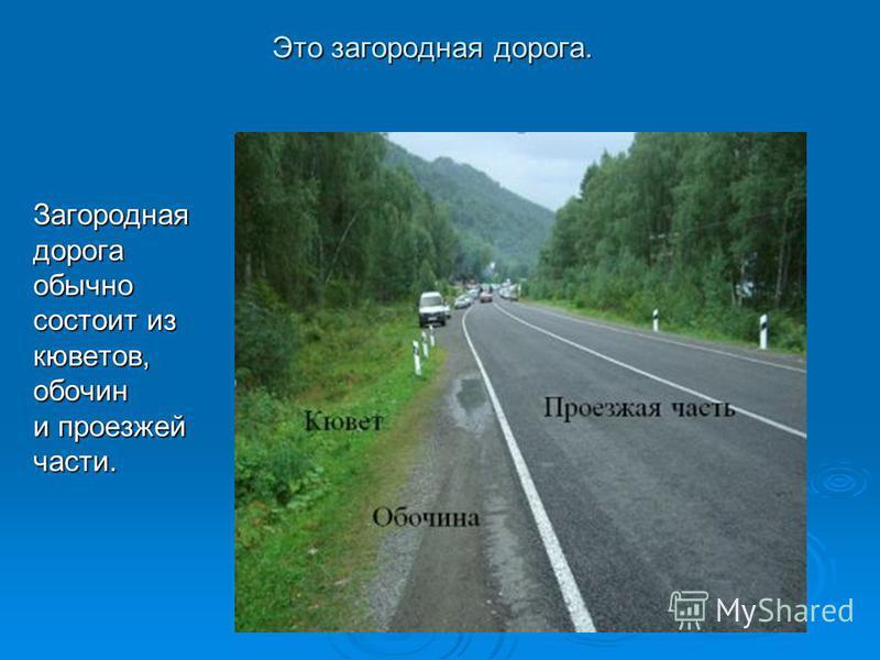 Обочинами называют. Обочина проезжей части. Элементы загородной дороги. Обочина кювет.