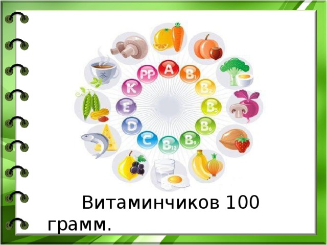 Витаминчиков 100 грамм.