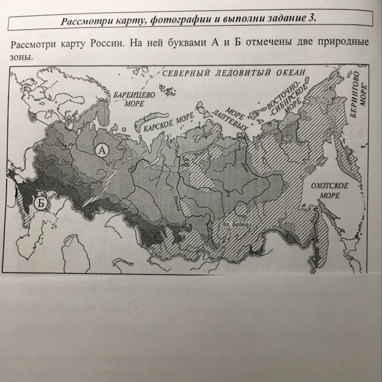 Карта россии с зонами природными 4 класс впр