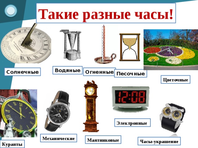 Как можно описать время. Виды часочасов для детей. Виды часов. Виды часов для детей. Иллюстрации с изображением разных видов часов.
