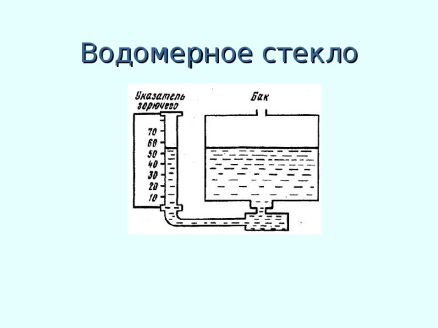 На рисунке 120 показано водомерное стекло