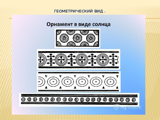 Геометрический вид .