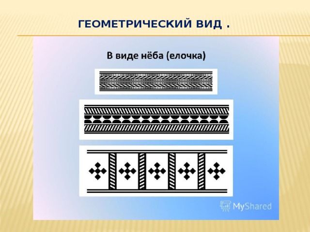 Геометрический вид .