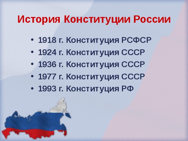 История Конституции России