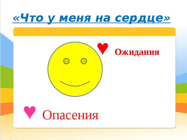 «Что у меня на сердце»  ♥ Ожидания  ♥  Опасения