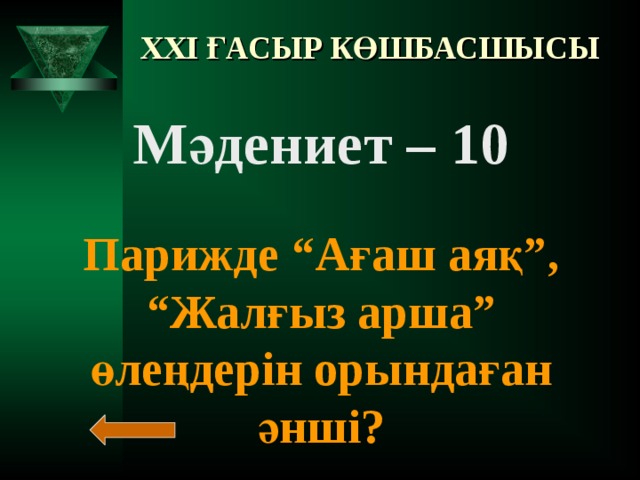 XXI ҒАСЫР КӨШБАСШЫСЫ ГЕОГРАФИЯ – 50  Шәкен Аймановтың туған жері?