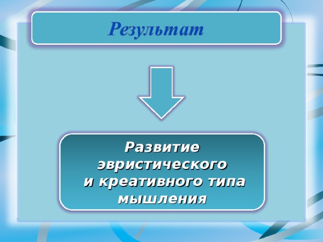 Развитие эвристического  и креативного типа мышления