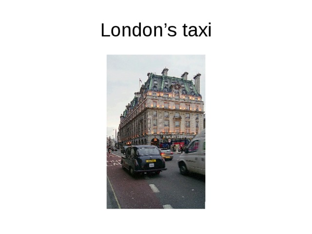 London’s taxi