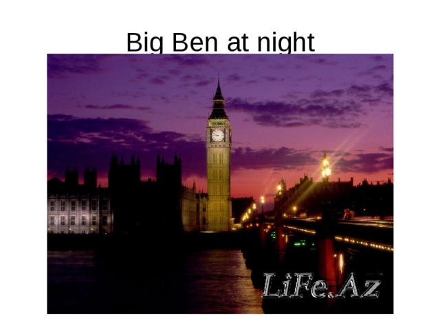 Big Ben at night