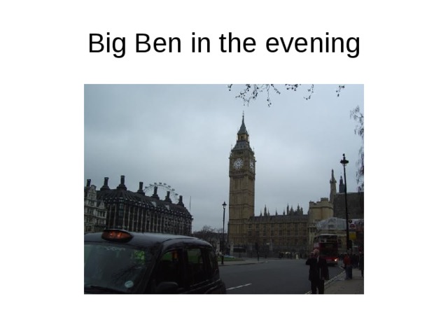 Big Ben in the evening