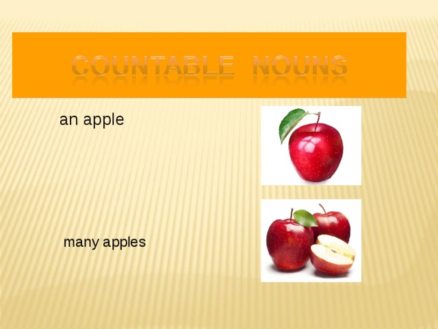 an apple  many apples
