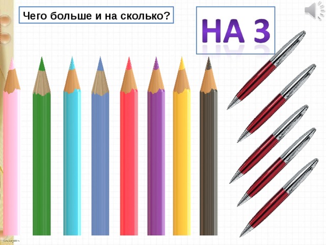 Чего больше и на сколько?