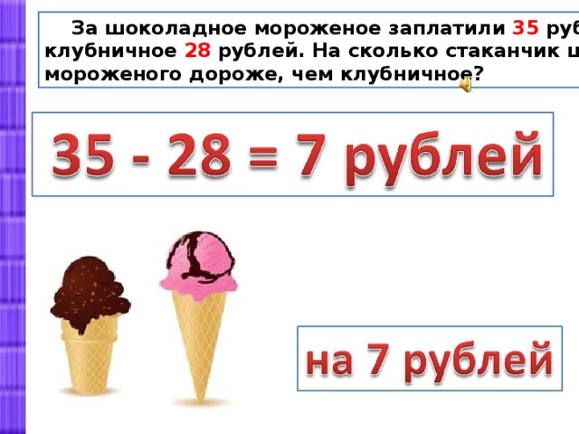 Сколько в стакане рублей. Задания про мороженое. Задача с мороженым. Мороженое стакан шоколад. Задача про мороженое и стаканчик.