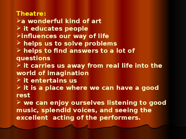 Theatre: